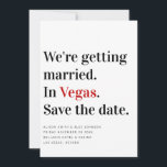 Save The Date On se marie Mariage à Vegas Enregistrez la date<br><div class="desc">Typographie moderne   ambiance de Las Vegas</div>