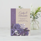 Save The Date One Love, Conception de mariage gothique prune (Debout devant)