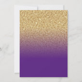 Save The Date Or brillant ombré royal violet (Dos)