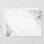 Save The Date Or céleste Soleil, Lune, Étoiles Fleurs (Dos)