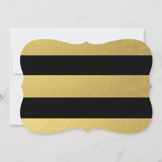 SAVE THE DATE OR CHIC | STRIPES NOIRES ENREGISTRER LA DATE (Dos)