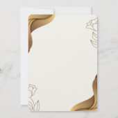 Save The Date Or Élégant Enregistrer L'Invitation Date (Dos)