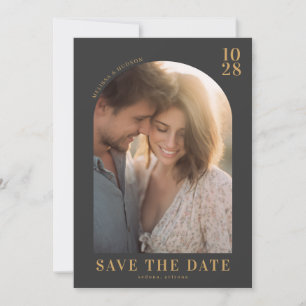 Save The Date Or Élégant Photo Romantique