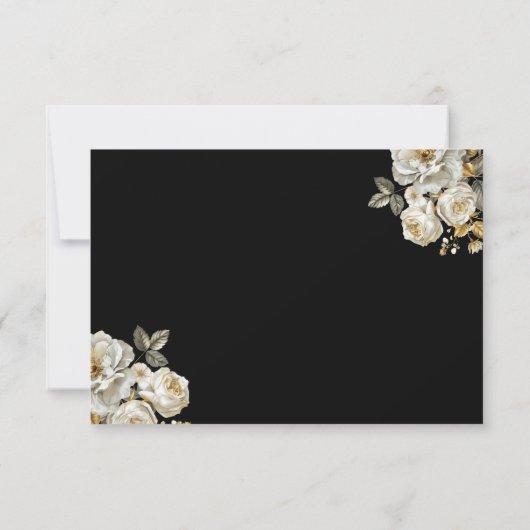 Save The Date Or floral Enregistrer la date Anniversaire Quincea (Dos)