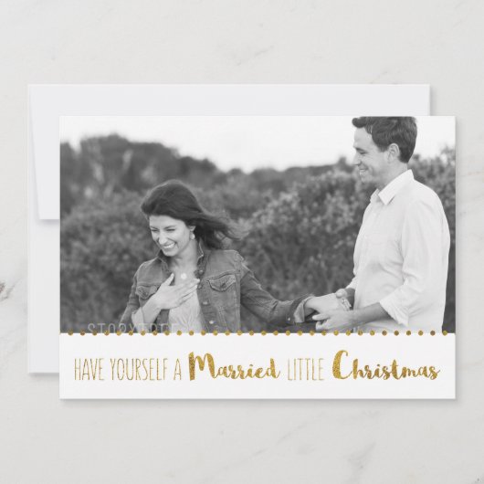 Save The Date Or, mariage et Noël brillant Enregistrer la date (Devant)