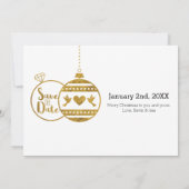 Save The Date Or, mariage et Noël brillant Enregistrer la date (Dos)