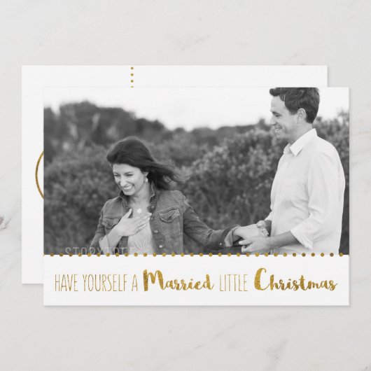 Save The Date Or, mariage et Noël brillant Enregistrer la date (Devant / Derrière)