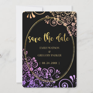 Save The Date Or pur élégant