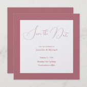 Save The Date Or Rose Gold Couleur Professionnel de Mariage Mini (Devant / Derrière)