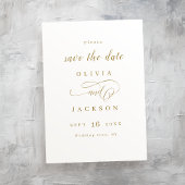 Save The Date Or simple élégant script romantique enregistrer la