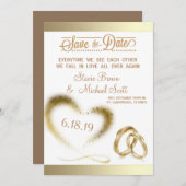 SAVE THE DATE OR SPARKLE ENREGISTRER LA DATE (Devant / Derrière)