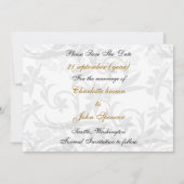 Save The Date or Tour Eiffel Mariage français Enregistrer la dat (Dos)