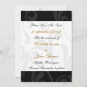 Save The Date or Tour Eiffel Mariage français Enregistrer la dat (Dos)