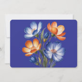 Save The Date Orange and Cobalt Blue Floral Wedding (Dos)