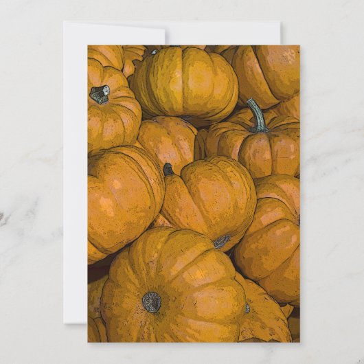 Save The Date Orange Automne Citrouille mariage Enregistrer la d (Dos)