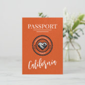 Save The Date Orange California Passport Enregistrer La Date (Debout devant)