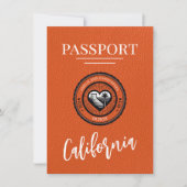 Save The Date Orange California Passport Enregistrer La Date (Devant)