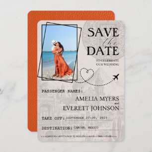 Save The Date Orange Cancun Passeport Enregistrer La Date