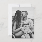 Save The Date Orange fleur mono photo mariage enregistrer la dat (Dos)