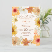 Save The Date Orange flowers (Debout devant)