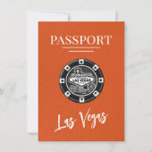 Save The Date Orange Las Vegas Passport Enregistrer La Date (Devant)
