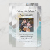 Save The Date Orchidée Aqua Beach (Devant / Derrière)