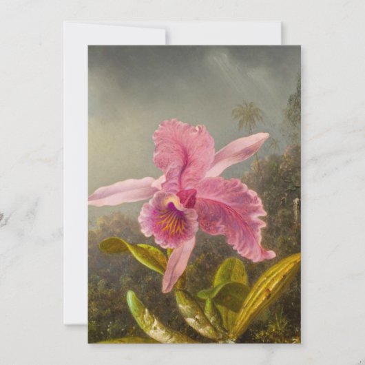 Save The Date Orchidée avec deux colibris Heade (Devant)