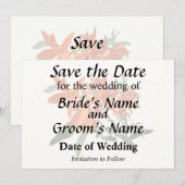 Save The Date Orchidée Epidendrum Orange (Devant / Derrière)