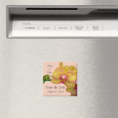 Save the Date - Orchidee Magnet roze Magneet (Insitu (Vaatwasser))