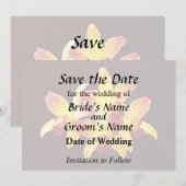 Save The Date Orchidées jaunes et bordeaux Brassolaeliocattleya (Devant / Derrière)