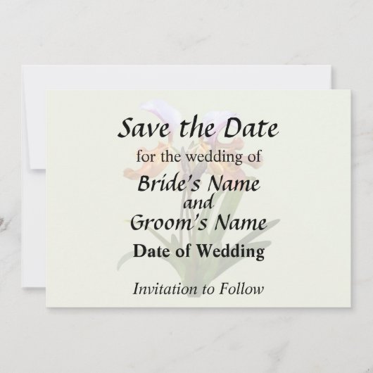 Save The Date Orchidées Paphiopedilum entrelacées (Devant)