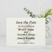 Save The Date Orchidées Paphiopedilum entrelacées (Debout devant)