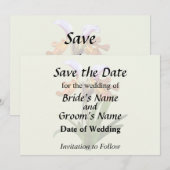 Save The Date Orchidées Paphiopedilum entrelacées (Devant / Derrière)