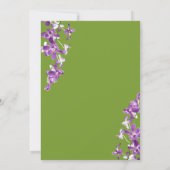 Save The Date Orchidées Violettes, Mariage Élégant Moderne (Dos)