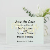 Save The Date Orchidées Vuylstekeara Jaune et Blanc en forme de  (Debout devant)