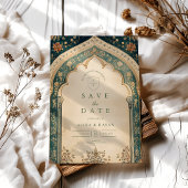 Save The Date Ornate Elegant Floral Mariage islamique