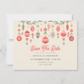 Save The Date ornement de mariage de Noël (Devant)