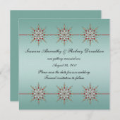 Save The Date Ornements sarcelle et rouge Enregistrez la date (Devant / Derrière)