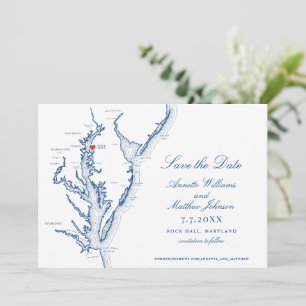 Save The Date Osprey Point Inn Rock Hall MD Mariage élégant