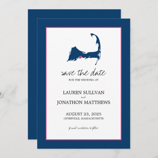Save The Date Osterville Cape Cod Wedding Enregistrer la date (Devant / Derrière)