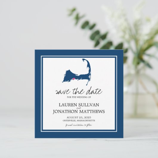 Save The Date Osterville Cape Cod Wedding Enregistrer la date (Debout devant)