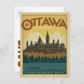 Save the date | Ottawa, Canada Aankondigingskaart (Voorkant / Achterkant)