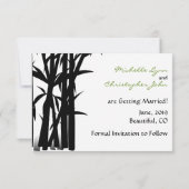 Save The Date Ours Panda et Mariage Bambou Enregistrer la Date (Dos)