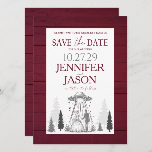 Save The Date Out of this World (Devant / Derrière)