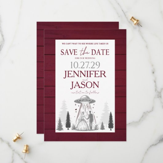 Save The Date Out of this World (Devant/Arrière en situation)