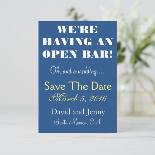 Save The Date Ouvrir la barre Enregistrer la date (Debout devant)