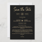 Save The Date Oval Effect Black Heart Happy Valentine's Day (Dos)