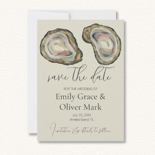 Save The Date Oyster Shells Wedding Enregistrer La Date