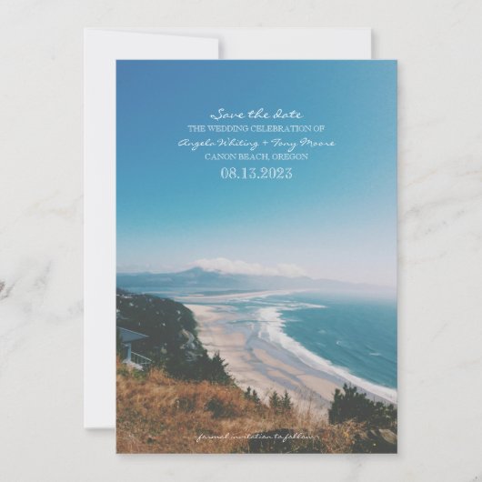 Save The Date Pacific Coast Beach Wedding Enregistrer la date (Devant)