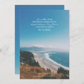 Save The Date Pacific Coast Beach Wedding Enregistrer la date (Devant / Derrière)